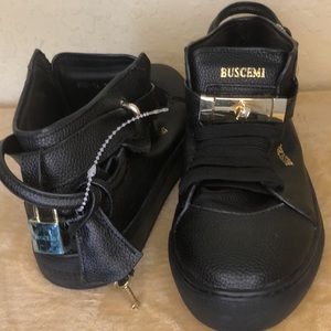 🎁 NWOT Buscemi 100mm Men’s Soft Leather Sneakers Size 39(8) 🎁